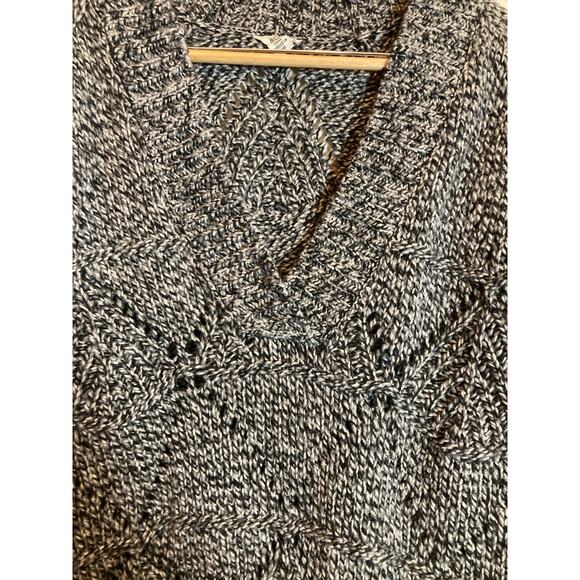 Woolrich Sweater Womens XL Lambswool Gray Speckled Pullover Heavyweight V Neck - Picture 7 of 14